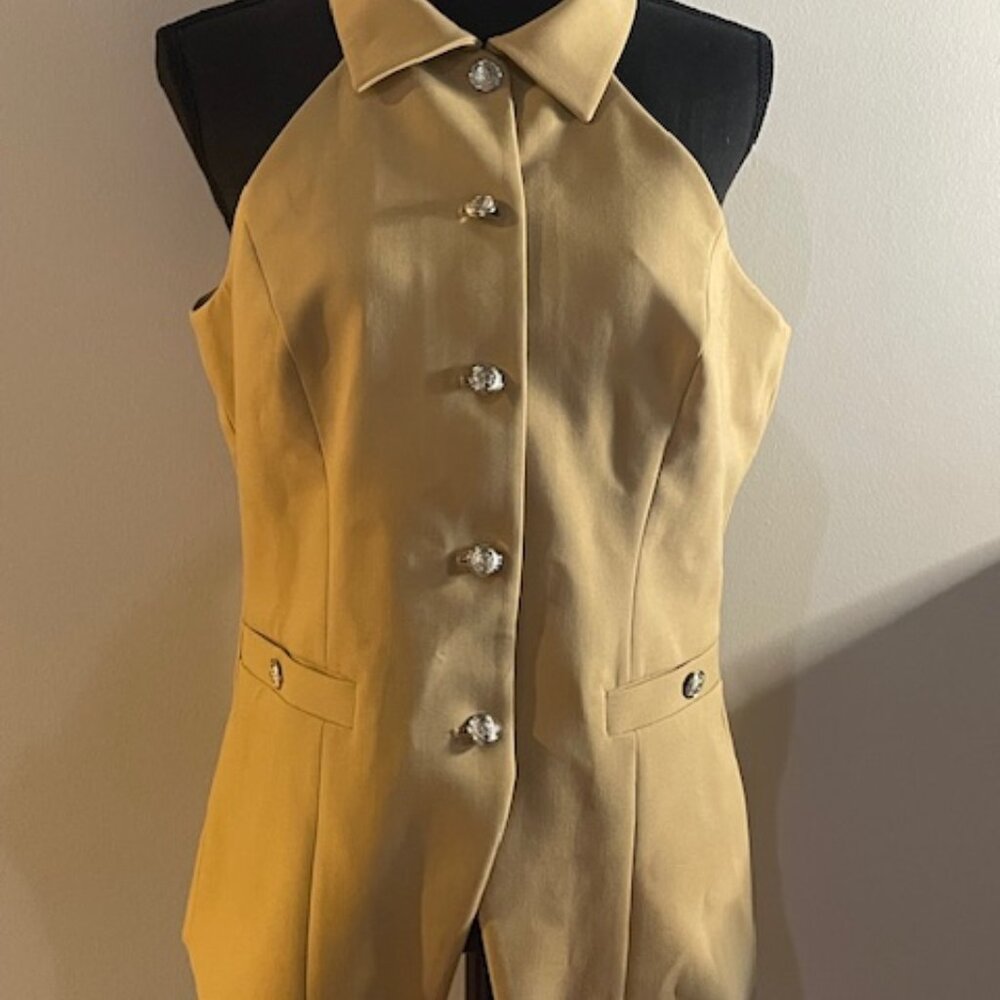 White House Black Market Tan Vest